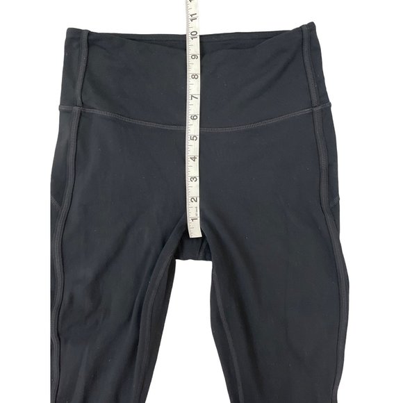 Athleta Solid Black High Rise Strappy Lattice Sublime 7/8 Tight Leggings S 77816 - Picture 8 of 15